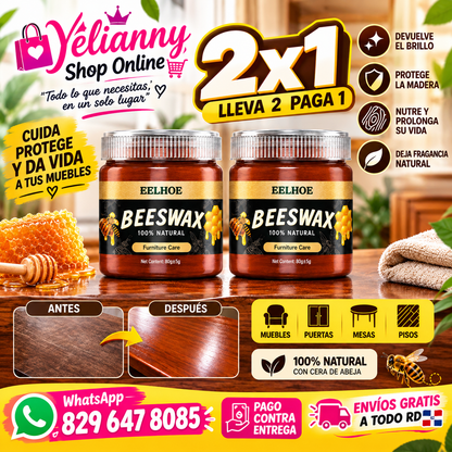 2X1 CERA BEESWAX MUEBLE BRILLO, REVIVIDOR MADERA (ROBLE)