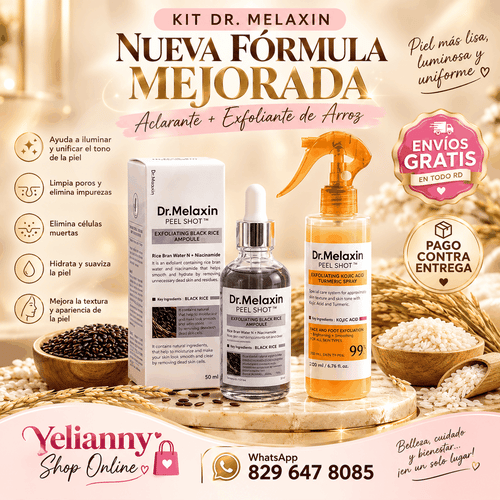KIT MELAXIN (ACLARANTE + EXFOLIANTE ARROZ NUEVA FORMULA)